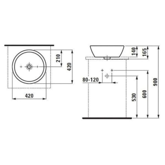 Раковина Laufen Pro H8129620001091