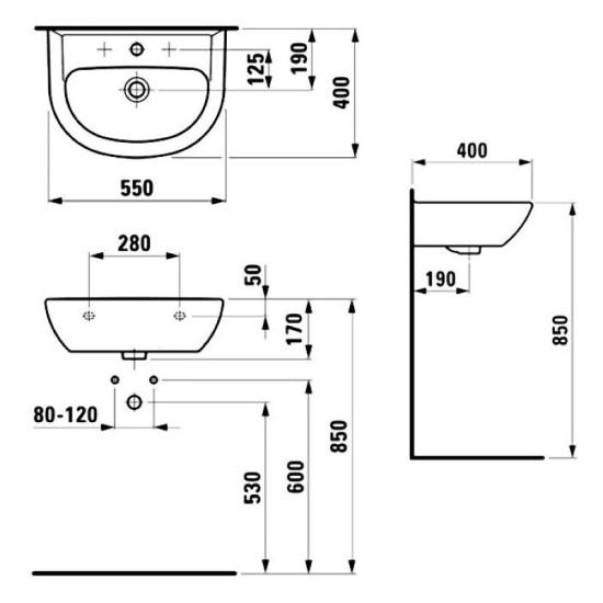 Раковина Laufen Pro H8149510001041