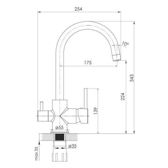 Кухонний змішувач Imprese DAICY-U 55009-UG