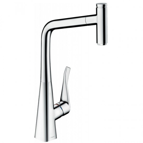 Кухонный смеситель с выдвижным изливом Hansgrohe Metris Select 14884000