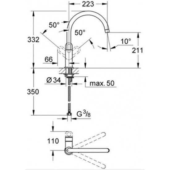 Кухонний змішувач Grohe BauLoop 31368000