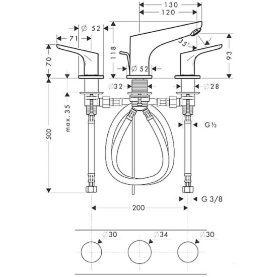 Смеситель для раковины Hansgrohe Focus 31937000