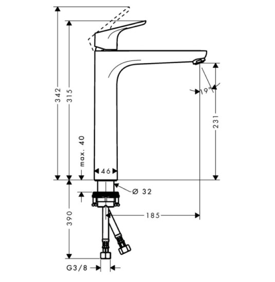 Змішувач для раковини Hansgrohe Focus 31532000