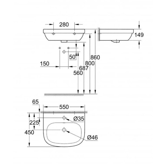 Раковина Grohe Euro 39336000