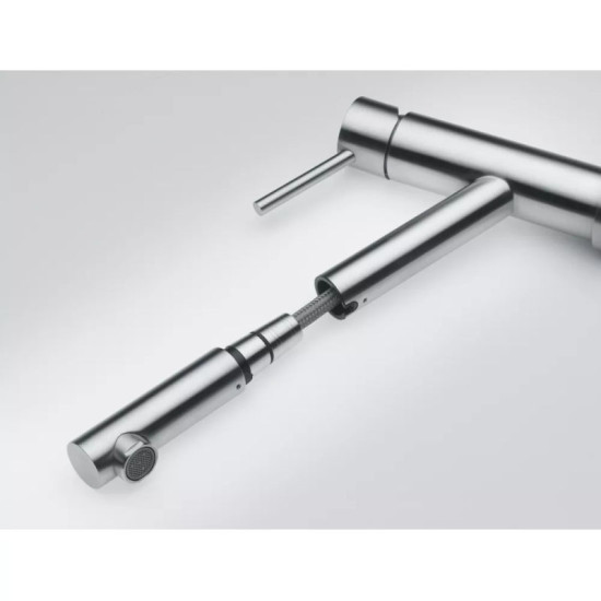 Кухонный смеситель с выдвижным изливом Franke Orbit Pull Out нерж.сталь (115.0569.461)