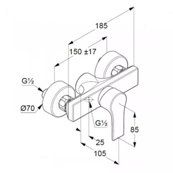 Змішувач для душу Kludi Zenta SL 488700565