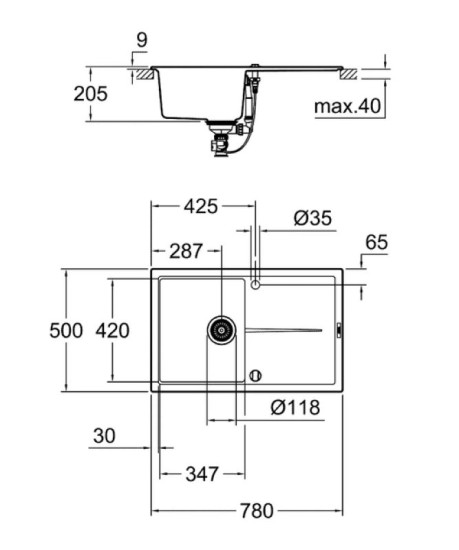 Кухонная мойка Grohe K400 31639AP0