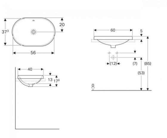 Раковина Geberit VariForm 500.729.01.2