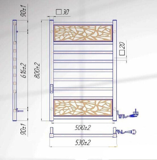 Рушникосушарка Mario Анталія-І 800х530 (4820111355716)