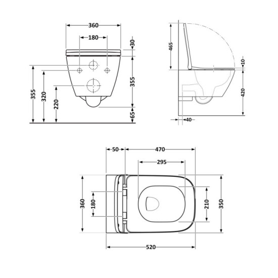 Унітаз підвісний Qtap Crow Soft-close QT05335170W