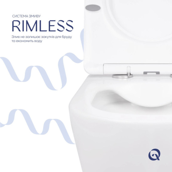 Унітаз підвісний Qtap Swan Soft-close QT16335178W