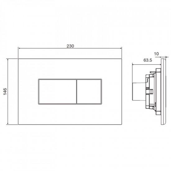 Панель змиву Volle Neo BST 221818 черная soft-touch