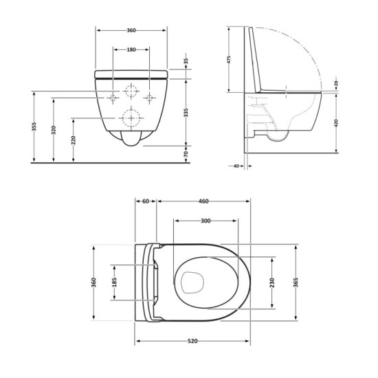Унітаз підвісний Qtap Jay Soft-close QT07335176W