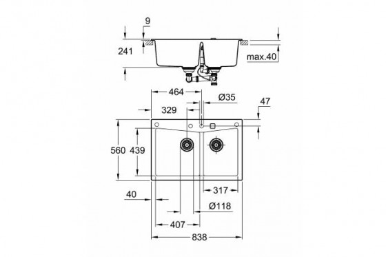 Кухонная мойка Grohe K700 31657AT0