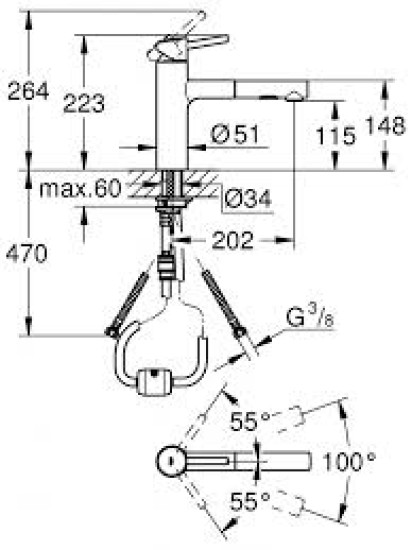 Кухонний змішувач Grohe Concetto 30273DC1