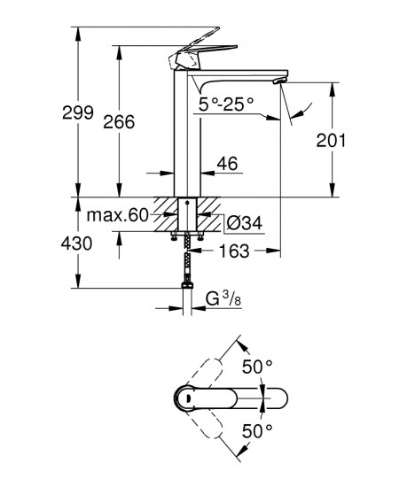 Змішувач для раковини Grohe Eurosmart Cosmopolitan 23921000