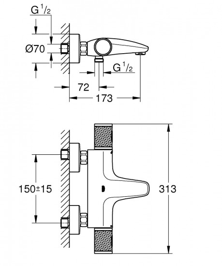 Термостат для ванни Grohe Grohtherm 1000 Performance 34779000