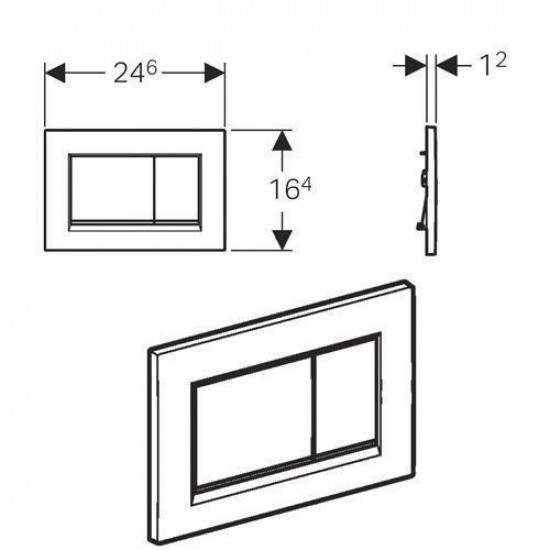Панель змиву Geberit Sigma30 115.883.01.1