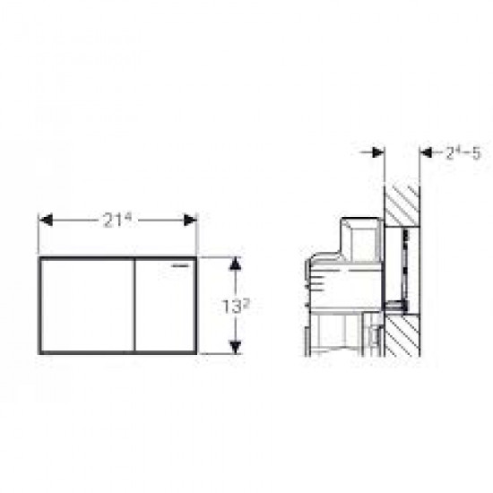 Панель змиву Geberit Sigma60 115.640.SI.1