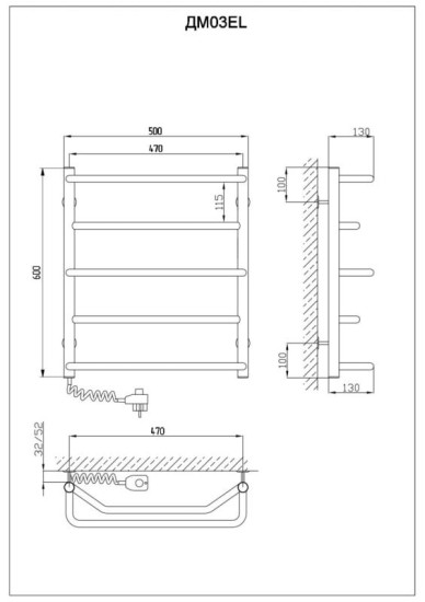 Рушникосушарка Kosser Мікс 600х500/5 ЕL