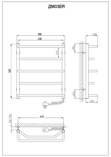 Рушникосушарка Kosser Мікс 600х500/5 ЕR