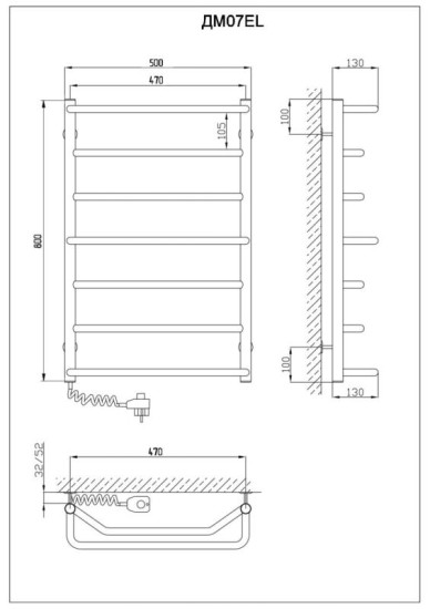 Рушникосушарка Kosser Мікс 800х500/7 ЕL