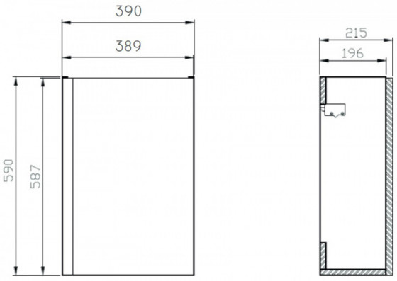 Тумба с умывальником Cersanit Moduo 40 S801-217 СЕТ B09 серая