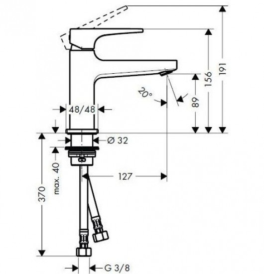 Змішувач для раковини Hansgrohe Metropol 32500700