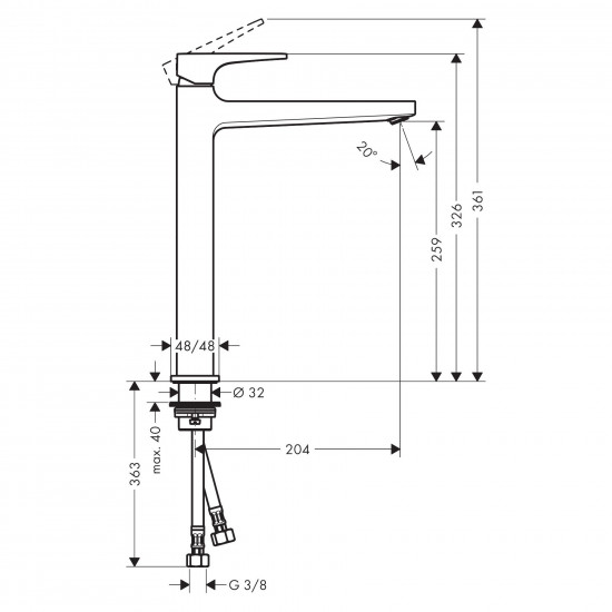 Змішувач для раковини Hansgrohe Metropol 32512670