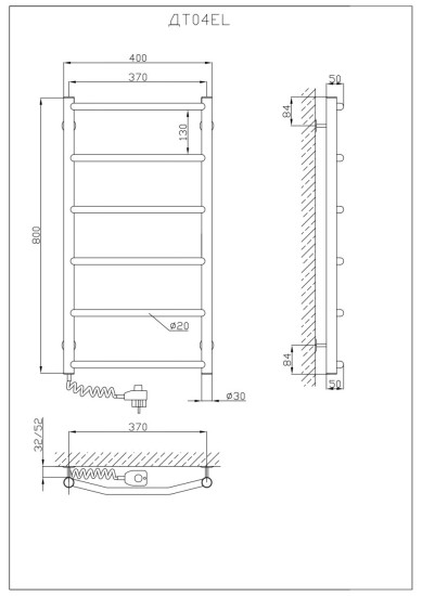 Полотенцесушитель Kosser Трапеция 800х400/6 EL