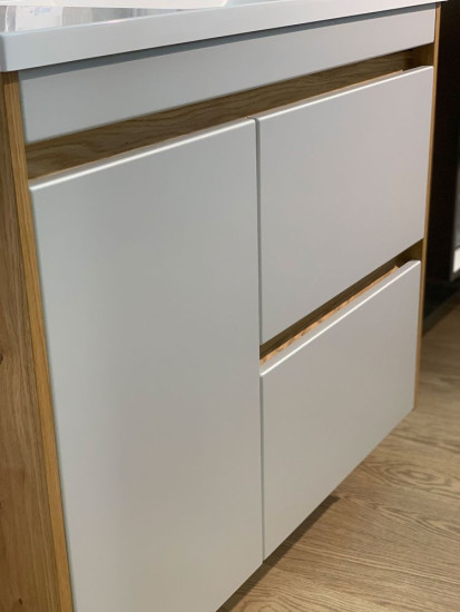 Тумба с умывальником Fancy Marble (Буль-Буль) Wega 900 R Дуб шпон