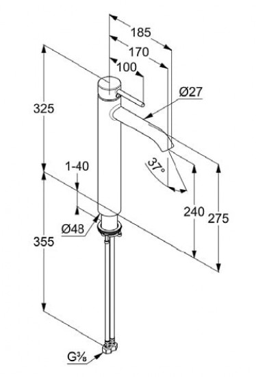 Змішувач для раковини Kludi Bozz 382860576