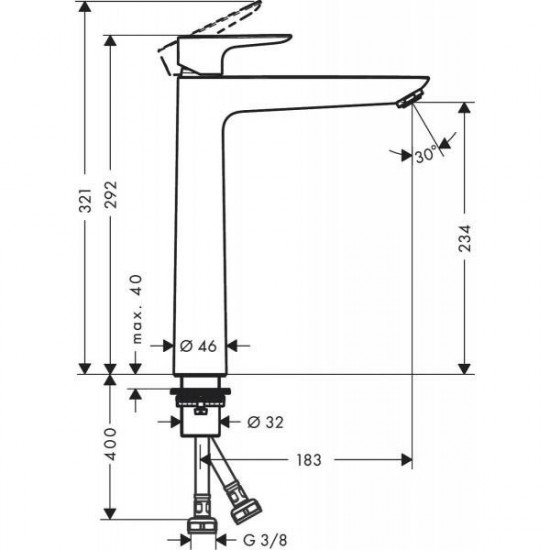 Змішувач для раковини Hansgrohe Talis E 240 71717000
