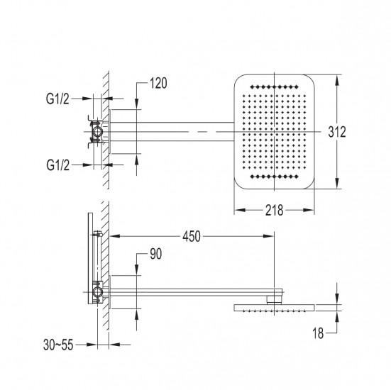Душова система прихованого монтажу Imprese Smart Click ZMK101901204