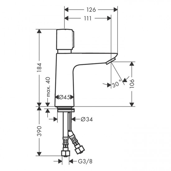 Смеситель для раковины Hansgrohe Talis E 71718000