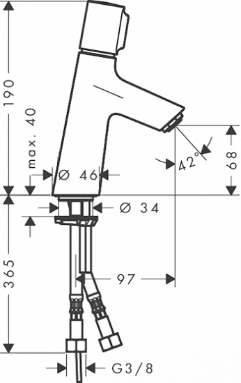 Змішувач для раковини Hansgrohe Talis Select S (72041000)