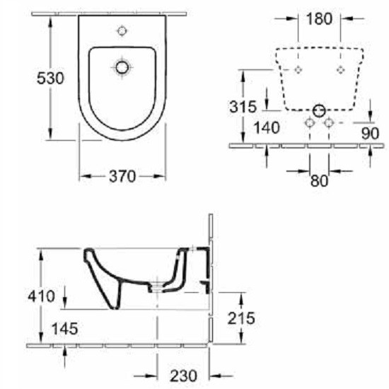 Біде підвісне Villeroy&Boch Architectura 54840001