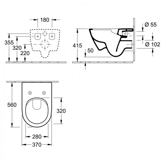 Унитаз подвесной Villeroy&Boch Subway 2.0 5614R201