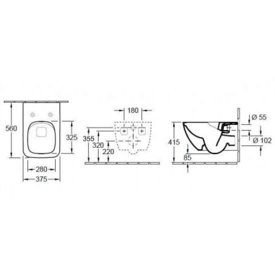 Унітаз підвісний Villeroy&Boch Verity Line 4615RL01