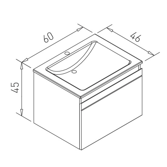 Тумба с умывальником Volle CLASSIC NEO 1943,326007