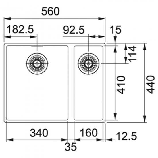 Кухонна мийка Franke SID 160 (144.0649.563) чорний