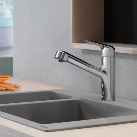 Кухонный смеситель с выдвижным изливом Hansgrohe Focus M42 71814000