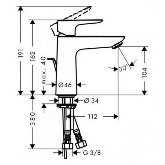 Змішувач для раковини Hansgrohe Talis E 110 71710340