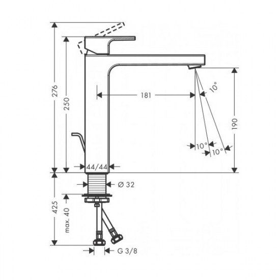 Смеситель для раковины Hansgrohe Vernis Shape 71562670