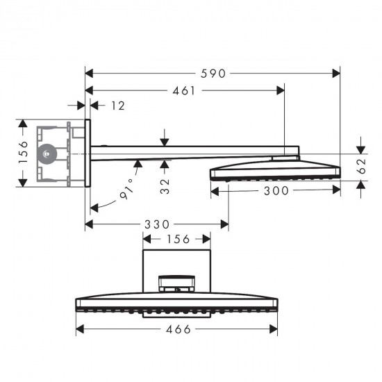 Верхний душ Hansgrohe Rainmaker Select 24005600