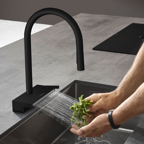 Кухонный смеситель с выдвижным изливом Hansgrohe Aquno Select 73831670