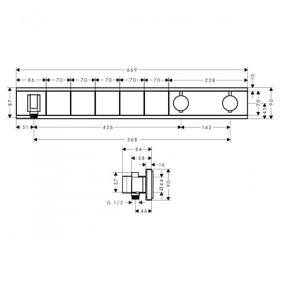 Змішувач для душу Hansgrohe RainSelect 15382700