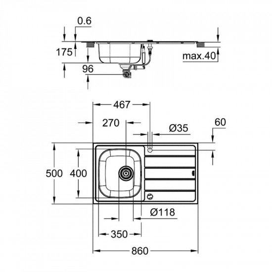 Кухонная мойка Grohe K200 31552SD1
