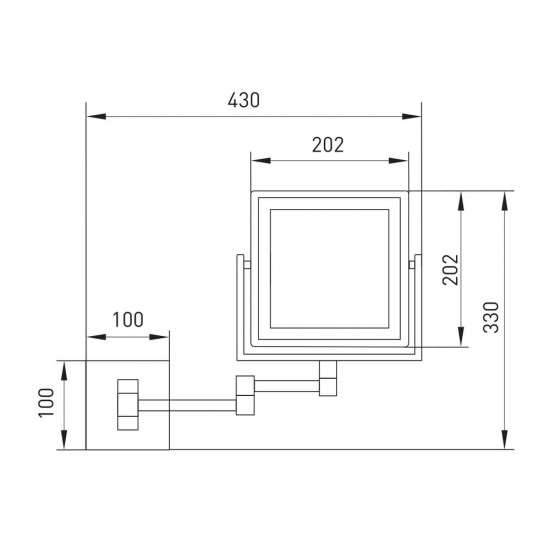 Косметическое зеркало Volle 2500.280804 de la noche с подсветкой