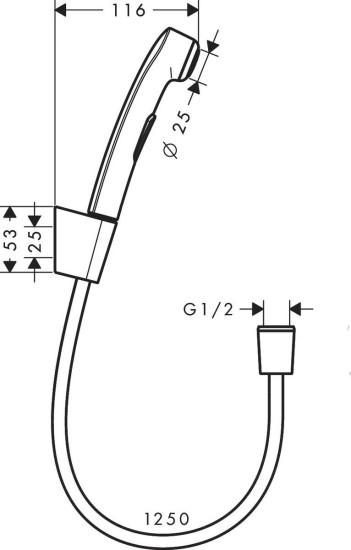 Лейка для гигиенического душа Hansgrohe 32129990 золото